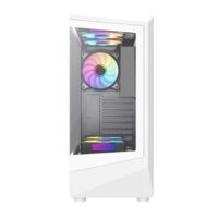 GameMax Vista COC AW ATX Mid-Tower features a 262° panoramic view Gaming Case - White - Image 2