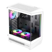 GameMax Vista COC AW ATX Mid-Tower features a 262° panoramic view Gaming Case - White - Image 4