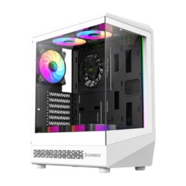 GameMax Vista COC AW ATX Mid-Tower features a 262° panoramic view Gaming Case - White