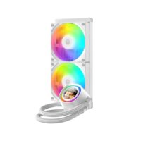 ID-COOLING FX240 LCD 240 mm AIO Liquid CPU Cooler with 1.48″ Full-Color LCD Display - White - Image 2