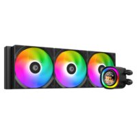 ID-COOLING FX360 LCD 360 mm AIO Liquid CPU Cooler with 1.48″ Full-Color LCD Display - Black