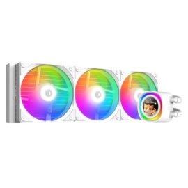 ID-COOLING FX360 LCD 360 mm AIO Liquid CPU Cooler with 1.48″ Full-Color LCD Display - White
