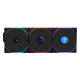 LIAN LI Uni Fan TL LCD Wireless 120mm ARGB 3 Pack Black