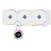 Lian Li HydroShift II LCD-C 360R ARGB 360mm AIO Liquid CPU Cooler - White