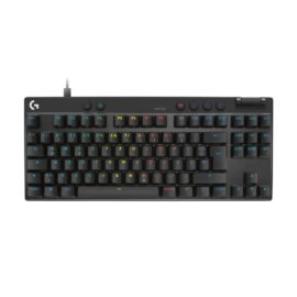 Logitech PRO X TKL RAPID Wired Mechanical Keyboard, Magnetic Analog Switches, Rapid Trigger, LIGHTSYNC Technology, Wired Connectivity, English (US) Layout, Black 920-013233