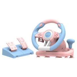 PXN V3 Pro Color Edition Gaming Racing Steering Wheel - Pink / Bule