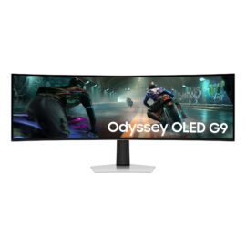 Samsung Odyssey G9 49" LS49DG912SMXUE OLED Dual QHD (5120 x 1440) 144Hz Refresh Rate 0.03Ms Response Time, NVIDIA G-Sync Compatible, Height Adjustable Gaming Monitor Silver