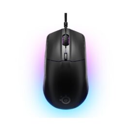 SteelSeries Rival 3 Gen 2 RGB Gaming Mouse 8500 DPI TrueMove Core Optical Sensor 60 Million Click Durability Low Latency 77g Lightweight 100% PTFE Feet RGB Black