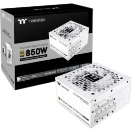 Thermaltake ToughPower GT 850W ATX 3.1 Standard Power Supply - 80 Plus Gold Efficiency Fully Modular, Smart Zero Fan Native 300W PCIe 5.1 Connector - Snow