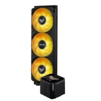 ASUS TUF Gaming LC III 360 ARGB LCD all-in-one liquid CPU cooler with pre-installed & integrated triple fans designed for high airflow and static pressure 2.8" LCD for hardware monitoring custom GIFs and MP4 video clips - Black - Image 2