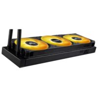 ASUS TUF Gaming LC III 360 ARGB LCD all-in-one liquid CPU cooler with pre-installed & integrated triple fans designed for high airflow and static pressure 2.8" LCD for hardware monitoring custom GIFs and MP4 video clips - Black - Image 3