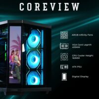 CrystalX CoreView V950B-L ATX Gaming Case Black - Image 4