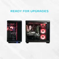 CrystalX CyberVision U600B-N Mid Tower Gaming Case Black - Image 3