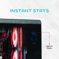 CrystalX CyberVision U600B-N Mid Tower Gaming Case Black - Image 4