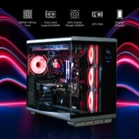 CrystalX CyberVision U600B-N Mid Tower Gaming Case Black - Image 6