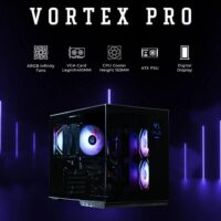 CrystalX Vortex Pro V-331 Full Tempered Glass ATX Case Black - Image 5