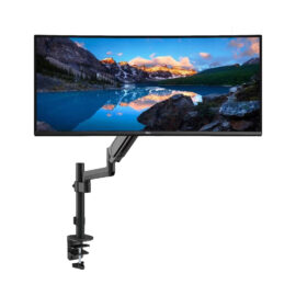 Dell U3419W UltraSharp 34-inch WQHD 3440 x 1440 LED Backlit Curved IPS, Vesa Compatible, Anti-Glare Gaming Monitor (Used) MXG PMA-12 Single Monitor Pole-Mounted Spring-Assisted Monitor Arm