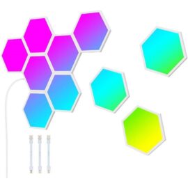 Govee Glide Hexa Light Panels RGBIC Hexagon LED Wall Lights Wi-Fi Smart Home Creative Wall Lights with Music Sync Works with Alexa Google Assistant for Indoor Gaming Decor 10 Pack