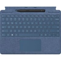 Microsoft Surface Pro Signature Keyboard with Slim Pen 2 Full Mechanical Keyset Backlit Keys Large Touchpad For Surface Pro (11th Edition) 9/8/X ENG Layout Sapphire - 8X7-00111
