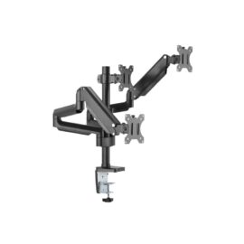 Twisted Minds Premium Triple Monitors Aluminum Pole Mounted Gas Spring Monitor Arm – TM-26-C018P
