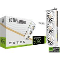 ZOTAC GAMING GeForce RTX 5070 AMP White Edition DLSS 4 12GB GDDR7 192-bit 28 Gbps PCIe 5.0 Gaming Graphics Card