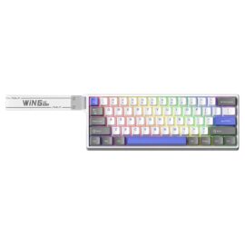 AULA WIN60HE Max Edition Grey White Blue Wing Chun Magnetic Switch Wired Gaming Keyboard