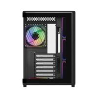 Cooler Master Elite 600 Panoramic ATX Mid Tower Case, Pre-installed 4x ARGB Fans – Black - Image 3