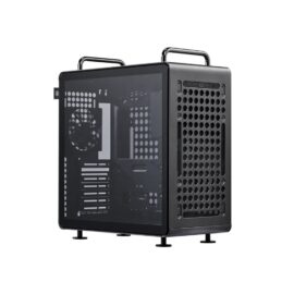 Cooler Master Qube 540 Compact ATX Cube Design Case - Modular Internal Layout 360mm Radiator Support USB 3.2 Gen 2x2 Type-C Port (Stardust Iron)