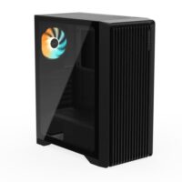 GIGABYTE C103 Glass Global Mid-Tower Gaming PC Case - Black with 1 ARGB Fan - Image 2