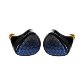 Kinera Celest Wyvern Black Remaster 10mm LCP 2.0 Diaphragm Custom Dynamic Driver In Ear IEM Earphones With Mic Cable Headphones (3.5mm Boom Mic Blue Color)