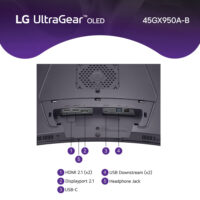 LG UltraGear 45GX950A 45” Dual Mode 165Hz and 330Hz OLED 5K2K WUHD or WFHD 0.03ms G-sync Compatible DisplayPort 2.1 Gaming Monitor - Image 13