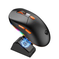 Meetion GW38 Wireless Tri-Mode Gaming Mouse with Magnetic Charging Dock - Black