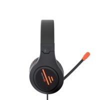 Meetion HP021 Stereo Lightweight Backlit Headset with Mic Black Orange - Image 2