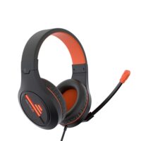 Meetion HP021 Stereo Lightweight Backlit Headset with Mic Black Orange