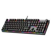 Meetion MK009 PRO Gaming Keyboards with Red Switch Hot-Swap Mechanical Keyboard with Volume Knob, 16.8M Colours & Metal Matte Panel , Full 104 Keys layout Anti-Ghosting ABS Material & Dual Colour Injection Molded Keycaps for Windows - Image 3