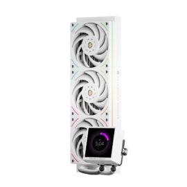 Thermalright Peerless Vision 360 UB ARGB White – 360mm AIO Liquid CPU Cooler with 3.95-Inch LCD Display