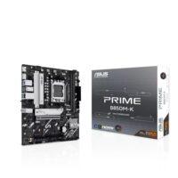 ASUS PRIME B850M-K AMD B850 mATX motherboard AM5 PCIe 5.0 Ready two M.2 slots Realtek 2.5Gb Ethernet DisplayPort HDMI rear USB 10Gbps Type-A front USB 5Gbps Type-C BIOS FlashBack Aura Sync