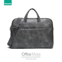 Amaze A920 Office Mate Synthetic Leather Bag 14 inch - Grey
