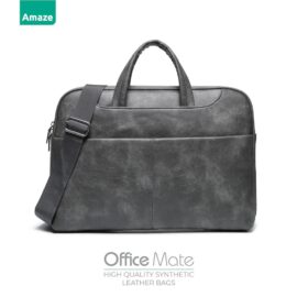 Amaze A920 Office Mate Synthetic Leather Bag 14 inch - Grey