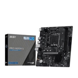 MSI PRO H610M-S Motherboard Micro-ATX - Supports Intel Core 14th 13th and 12th Gen Processors LGA 1700 - DDR5 Memory Boost 5600MHz/MAX PCIe 4.0 x16 Slot M.2 Gen3 Slot