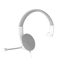 Meetion HP002U USB Single Ear Telephone Headset - White - Image 2