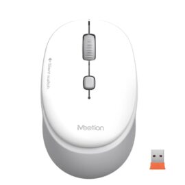 Meetion R571 2.4g Wireless Office Mouse - White Grey