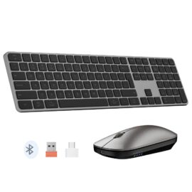 Meetion iKey C230 Ultra-Thin Full-Size Space Gray Wireless Office Combo - Black