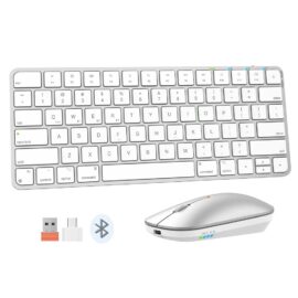 Meetion ikey C210 Wireless Ultra-thin Apple Keyboard and Mouse Combo - Silver