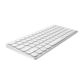 Rapoo E9050L Bluetooth Wireless Multi-Device Keyboard (4 Devices) Rechargeable Led Indicators Ultra-Thin Ergonomic Compatible with Windows iOS Android Tab Smartphones - White