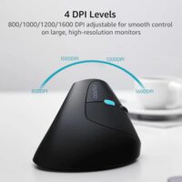 Rapoo EV250 Silent Vertical Ergonomic 2.4G Wireless Optical Mouse - Black - Image 5