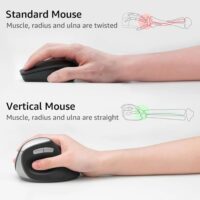 Rapoo EV250 Silent Vertical Ergonomic 2.4G Wireless Optical Mouse - Black - Image 4