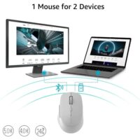 Rapoo M300 Silent Multi-mode Wireless Mouse - Light Grey - Image 2