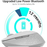 Rapoo M300 Silent Multi-mode Wireless Mouse - Light Grey - Image 7