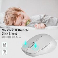 Rapoo M300 Silent Multi-mode Wireless Mouse - Light Grey - Image 4